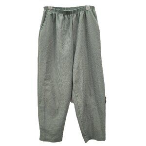 Vintage Teddi Ribbed Lounge Pants Elastic Waist w/Pockets Seafoam Green Cropped